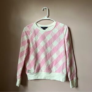 Polo Ralph Lauren Pink and White Checkered Crewneck